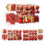 106PCS Colorful Shatterproof Christmas Ornament Set