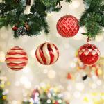 Large Red & Gold Shatterproof Christmas Ball Ornaments