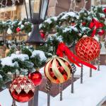 Large Red & Gold Shatterproof Christmas Ball Ornaments