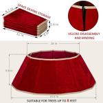 Blissun Velvet Christmas Tree Collar and Skirt