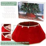 Blissun Velvet Christmas Tree Collar and Skirt
