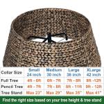 CENBOSS Wicker Christmas Tree Collar, 24 Inch