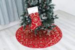 Large Christmas Tree Skirt with Snowflake Design
