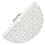 White Sequin Tree Skirt with Silver Snowflakes