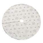 White Sequin Tree Skirt with Silver Snowflakes