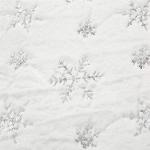 White Sequin Tree Skirt with Silver Snowflakes