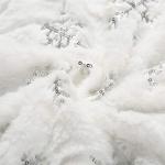 White Sequin Tree Skirt with Silver Snowflakes