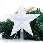 Warm White Star Christmas Tree Topper Decor, 8.7 Inch