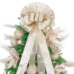 Glitter Satin Mesh Christmas Tree Bow Topper