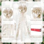 Glitter Satin Mesh Christmas Tree Bow Topper