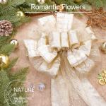 Glitter Satin Mesh Christmas Tree Bow Topper