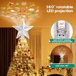 Lighted Christmas Tree Topper with LED Projection