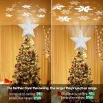 Lighted Christmas Tree Topper with LED Projection