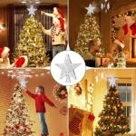 Lighted Christmas Tree Topper with LED Projection