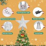 Lighted Christmas Tree Topper with LED Projection