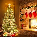 Glittered 3D Christmas Tree Star Topper with Lights