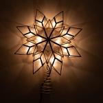 Capiz Star Tree Topper with Lights and Spare Bulb