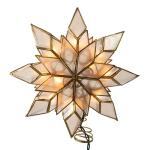 Capiz Star Tree Topper with Lights and Spare Bulb