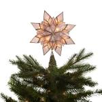 Capiz Star Tree Topper with Lights and Spare Bulb