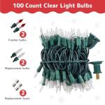 100 Count Clear Christmas String Lights - 20 ft