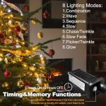 400 LED Waterproof Christmas Tree Lights with Timer