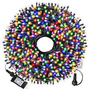 300 LED Multicolor Christmas String Lights - 105ft