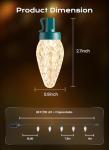 C9 Outdoor Christmas String Lights, 72 FT, 110 LEDs