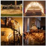 Warm White LED Christmas Icicle Lights - 29.5ft