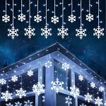 Toodour 17.22ft Snowflake Icicle Lights - 264 LEDs