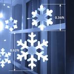 Toodour 17.22ft Snowflake Icicle Lights - 264 LEDs