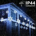 Toodour 17.22ft Snowflake Icicle Lights - 264 LEDs