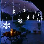 Toodour 17.22ft Snowflake Icicle Lights - 264 LEDs