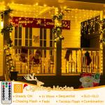 Ollny 504LED Warm White Icicle Lights with Remote