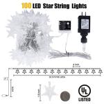 100 LED Star String Lights with Remote – 33 ft