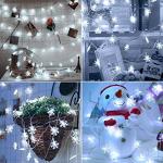 BrizLabs Snowflake Christmas String Lights with Remote