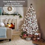 BrizLabs Snowflake Christmas String Lights with Remote