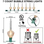 Vintage Bubble Lights String Set for Christmas 11Ft