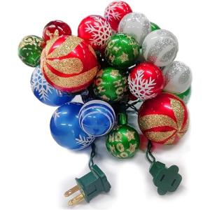 28ft Christmas Ball String Lights with 25 Bulbs