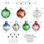 28ft Christmas Ball String Lights with 25 Bulbs