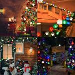 28ft Christmas Ball String Lights with 25 Bulbs