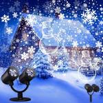 Toodour Christmas Projector Lights - Snowman & Snowflakes