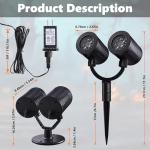 Toodour Christmas Projector Lights - Snowman & Snowflakes