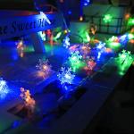 Multicolor 20 FT Battery-Operated Snowflake String Lights