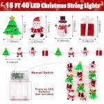 15FT Battery Operated LED Christmas String Lights