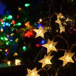 25ft LED Multicolor Star String Lights with Remote