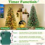 2 Pack LED Christmas Entrance Trees with Base