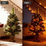 2 Pack 3FT Christmas Entrance Trees with Lights