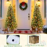 2 Pack LED Christmas Entrance Trees with Base