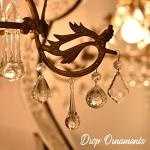 Clear Glass Teardrop Ornaments for Christmas Tree