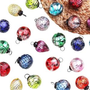 24 Large Retro Vintage Christmas Tree Ornaments